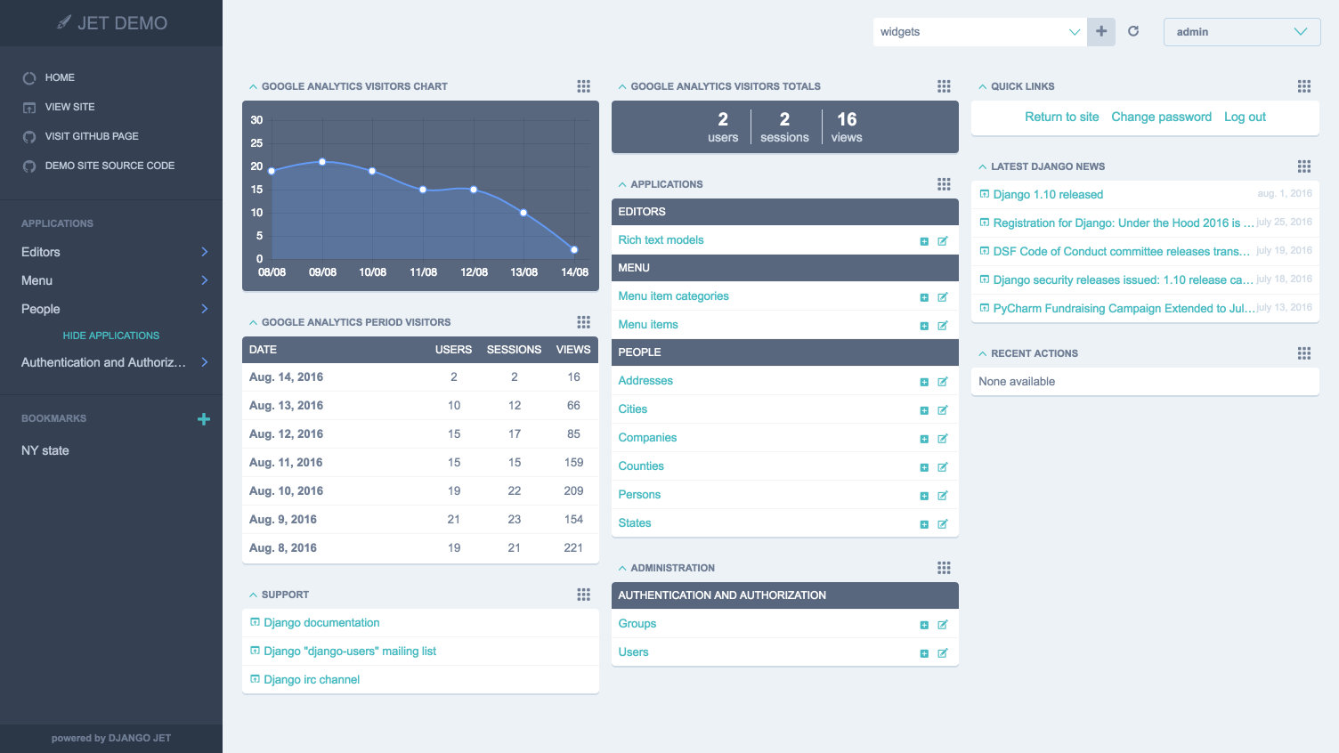 Django JET Calm announcement